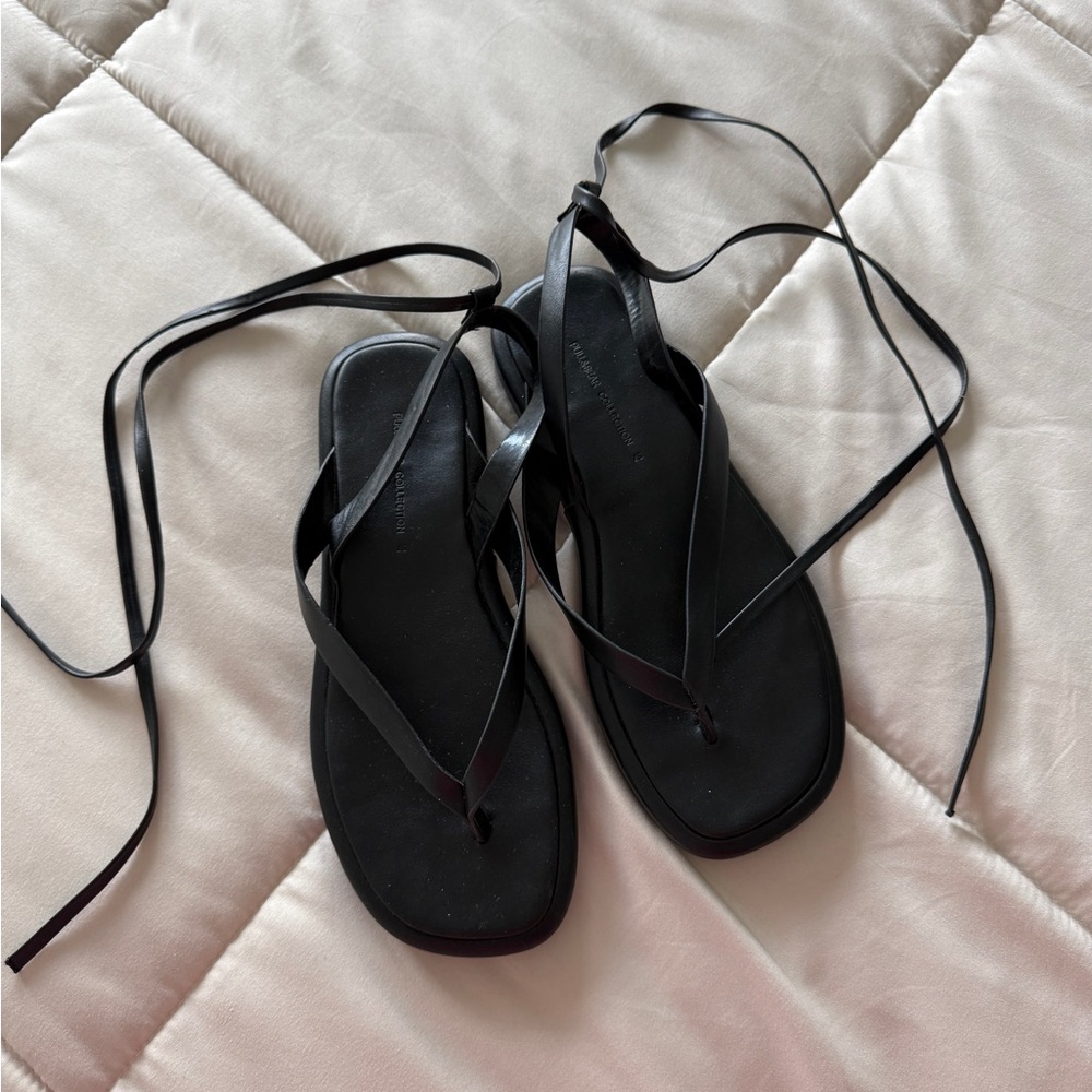 Pull&Bear Black Sandals Sleek Design